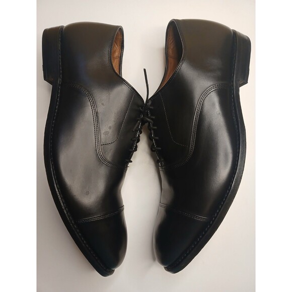 Allen Edmonds SZ 14 Park Avenue Cap-Toe Oxfords Black Leather Bench Welt - Picture 2 of 16